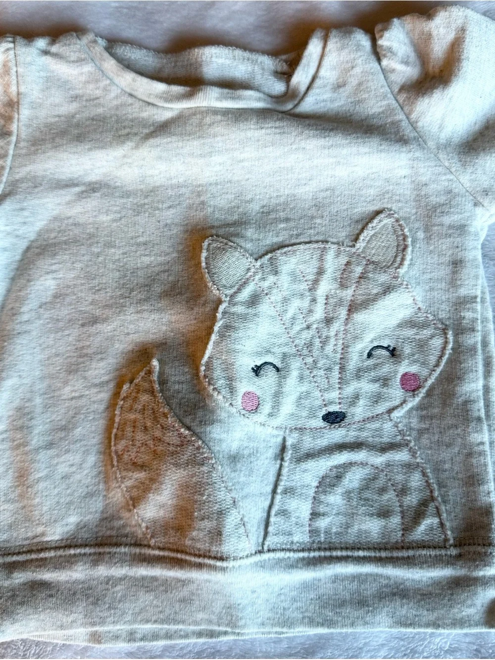 Carter's White Infant Onesie with Blue Size Print